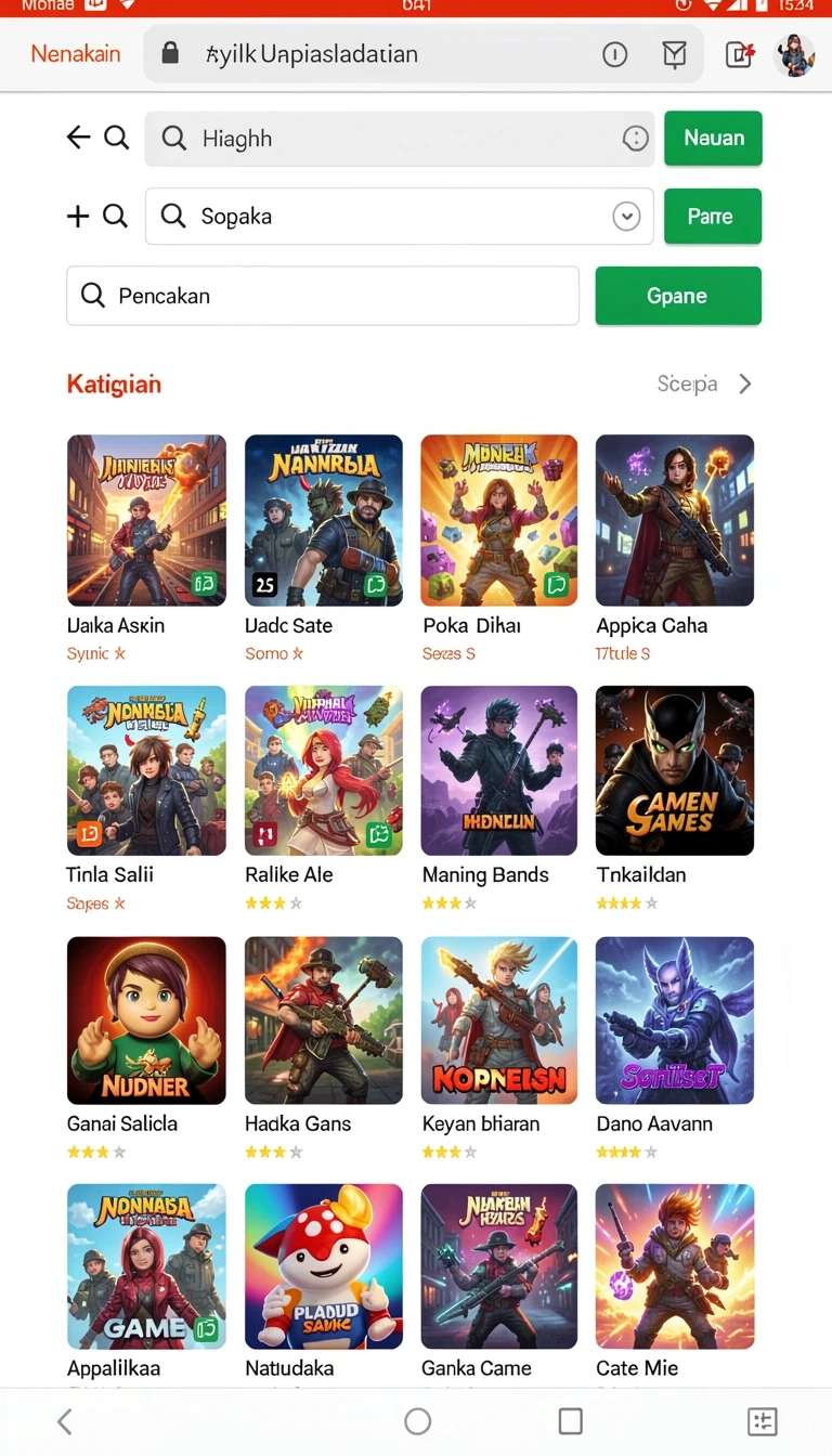 Cuplikan layar menu unduhan i8bet.com untuk perangkat Android